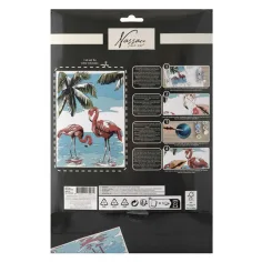 Malen nach Zahlen 33,5x23,8 cm Bild - Flamingo Bild 2