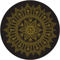 Mandala Schwarz-Gold 8er-Set Papierteller 23 cm