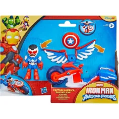 Marvel Iron Man und seine wunderbaren Freunde - Captain America und Super Bike Fahrzeug - Hasbro
