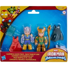 Marvel Iron Man und seine wunderbaren Freunde - Hammer & Havoc Set Thor und Loki - Hasbro