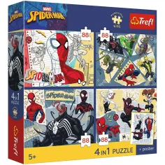 Marvel Spider-Man - 4 x 88 Teile Premium Plus Kids Puzzle - Trefl Bild 1