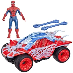 Marvel Spider-Man ActionVerse: Spider-Man-Figur mit Auto und dehnbaren Netzgeschossen – Hasbro Bild 2