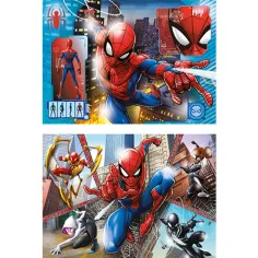 Marvel Spiderman Supercolor 2 in 1 Puzzle 2x60 Stück - Clementoni Bild 2