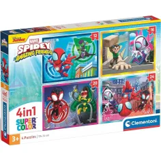 Marvel Spidey 4 in 1 Supercolor Puzzle - Clementoni