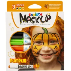 Maskup: Kürbis-Gesichtsbemalungsset mit 3 Farben - Carioca
