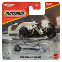 Matchbox: 2021 Morgan 3 Wheeler silbernes Spielzeugauto 1/64 - Mattel