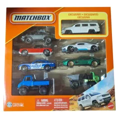 Matchbox: 8-teiliges Set mit kleinen Autos exklusiv mit 2022 Jeep Wagoneer - Mattel