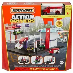 Matchbox: Action Drivers Hubschrauber-Rettungsstation Spielset - Mattel