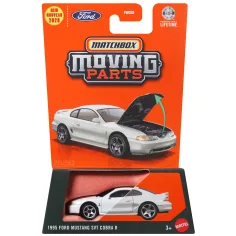 Matchbox Bewegliche Teile: 1995 Ford Mustang SVT Cobra R aufklappbares Spielzeugauto 1/64 - Mattel