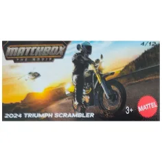 Matchbox: Pappschachtel 2024 Triumph Scrambler Motorrad 1/64 - Mattel