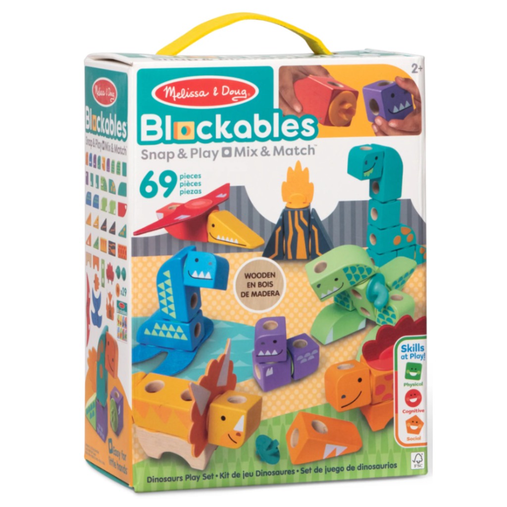 Melissa & Dough Blockables Dinosaurier Baukasten 69-teilig