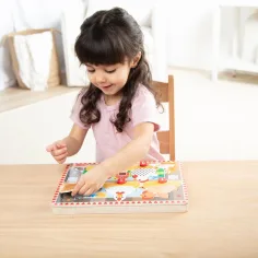 Melissa&Doug Push to Pop Puzzle – Glückliche Hühner Holz Entwicklungs Puzzle - Spin Master Bild 4