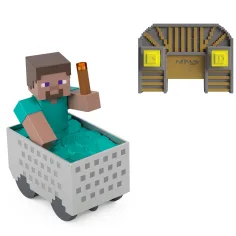 Minecraft RC Fernbedienung Bergbauwagen mit Steve Figur – Mattel Bild 2