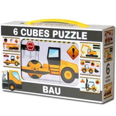 Mini Geschichtenwürfel mit Baumaschinen 6er-Pack - D-toys