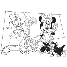 Minnie Maus 2-in-1 Maxi-Puzzle mit 35 Teilen und Malvorlage 70x50 cm – Lisciani Bild 2