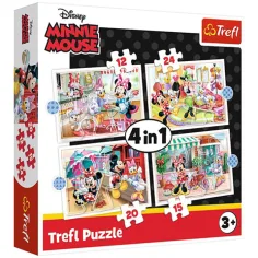 Minnie Maus und ihre Freunde 12,15,20,24-teiliges 4-in-1 Puzzle - Trefl