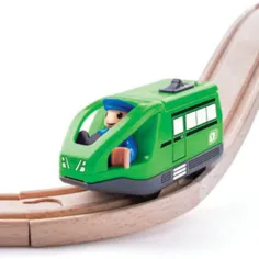 Moderne grüne elektrische Lokomotive - Woodyland Bild 2