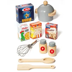 Molto: Nature Große Spielküche Holzspielset mit 10 Zubehörteilen Bild 2