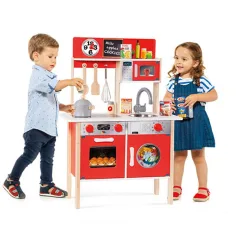 Molto: Nature Große Spielküche Holzspielset mit 10 Zubehörteilen Bild 4