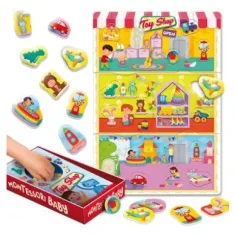 Montessori: Baby Box Fertigkeitstraining Formensortier-Puzzle - Meine Spielsachen Bild 2