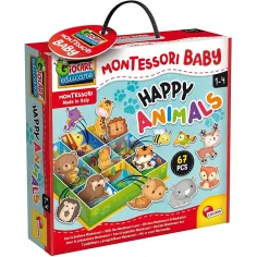 Montessori: Glückliche Tiere Spielesammlung 67-teiliges Set - Lisciani