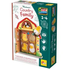Montessori Holz Ländliche Hühnerfamilie Lernspiel - Lisciani