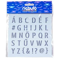 Nebulo: Buchstaben Kunststoff Schablone Blatt