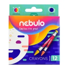 Nebulo: Buntes Wachsmalstift-Set 12 Stück