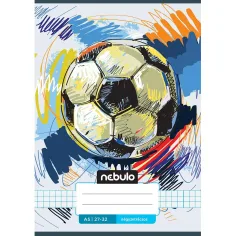 Nebulo: Fußball mit Muster kariertes Heft A/5 27-32