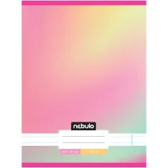 Nebulo: Geheftetes, liniert, pastellfarbenes Heft mit Regenbogenmuster 81-32 A/4