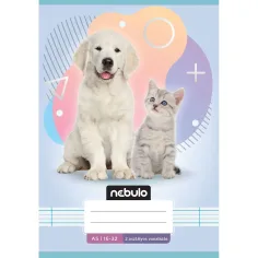 Nebulo: Gepunktetes 2. Klasse liniertes Heft A5 16-32 Tierisch - Beliebte Haustiere