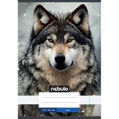 Nebulo: Gepunktetes glattes Heft A5 20-32 Coole Muster - Wolf