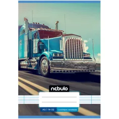 Nebulo: Gepunktetes 1. Klasse Lkw-Muster liniertes Heft 14-32 A/5