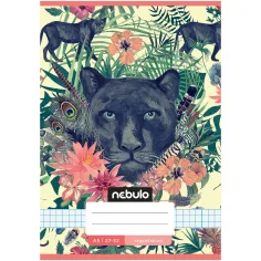 Nebulo: Gestickter schwarzer Panther gemusterter karierten Heft 27-32 A/5 Bild 1