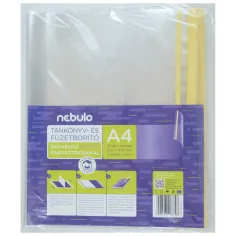 Nebulo: Heftumschlag A/4 10er Pack selbstklebende glatte Folie