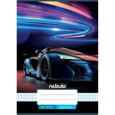 Nebulo: Neon-Auto-Muster kariertes Heft A/5 27-32