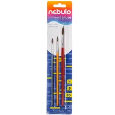Nebulo: Pinsel mit lackiertem Holzgriff 3er-Set (4-6-10)