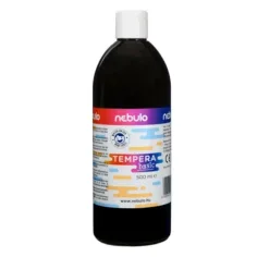 Nebulo: Schwarze flüssige Temperafarbe in 500ml Flasche