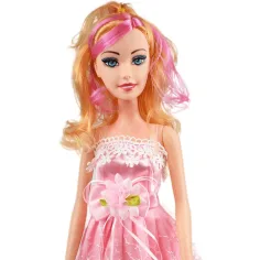 Nicky: Riesige blonde Modepuppe im pinken Kleid mit Soundeffekten 56cm Bild 2