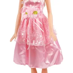 Nicky: Riesige blonde Modepuppe im pinken Kleid mit Soundeffekten 56cm Bild 3