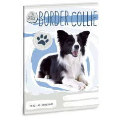 Niedliche Tiere - Border Collie kariertes Heft A/5 Bild 1