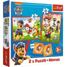 Paw Patrol 2 in 1 Puzzle und Memoryspiel - Trefl
