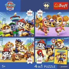 Paw Patrol - 4 x 88 Teile Premium Plus Kinderpuzzle - Trefl Bild 2