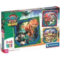 Paw Patrol Der Dinosaurierfilm 3x48 Teile Supercolor Puzzle - Clementoni