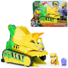 Paw Patrol Der Dino-Film: Chomp & Rescue beißendes Fahrzeug mit Rubble-Figur - Spin Master