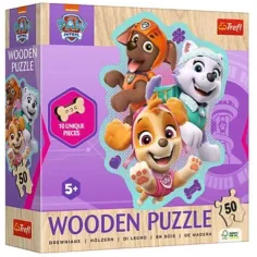 Paw Patrol - Fröhliches Team - 50-teiliges Holzpuzzle - Trefl
