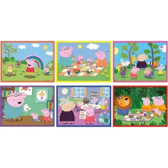 Peppa Wutz 12er-Set Geschichtenwürfel - Clementoni Bild 2