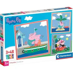 Peppa Wutz 3x48 Teile Supercolor Puzzle - Clementoni