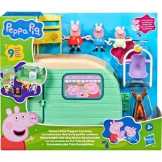 Peppa Wutz Drei kleine Ferkel Wohnwagen-Spielset mit Figuren - Hasbro