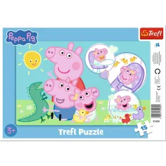 Peppa Wutz Familien Spaß 15-teiliges Rahmenpuzzle - Trefl